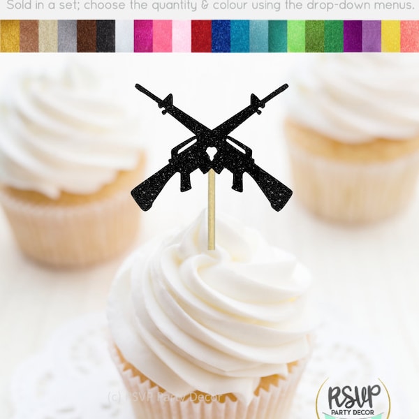 Rifle Cupcake Toppers Etsy