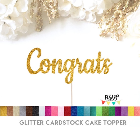 Congrats Cake Topper, Congrats Sign, Congratulations Cake Topper, Graduation Cake Topper, Engagement Cake Topper, Job Promotion, Anniversary Il_570xn