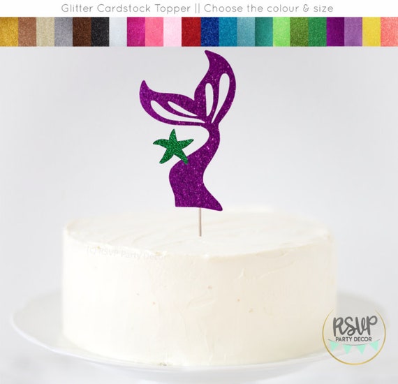 Decorazioni Torta Sirena 32 Pezzi - Toppers Glitterati Per Torte Baby Shower E Compleanni A Tema Oceano - Foto 5