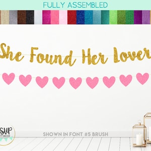 She Found Her Lover Banner, Lover Themed Bridal Shower Decor, Bachelorette Party Decorations, Engagement Party Garland, Lover Themed Decor
