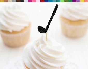 Golf Club Cupcake Toppers, Hole in One Food Picks, Golf Party Decorations, Golf Birthday Decor, Sports Party Decorations, Fore Tee Toppers