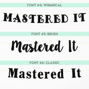 Mastered It Banner, Masters Graduation Banner, Masters Graduation Party ...