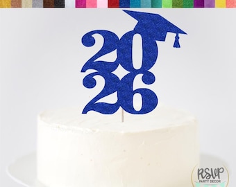 Grad Cap 2026 Cake Topper, 2026 Graduation Cake Topper, Graduation Party Decor, Happy Graduation Cake Topper, Grad 2026 Decorations