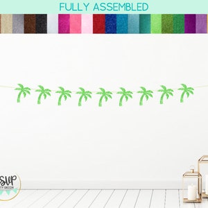 Palm Tree Garland, Palm Tree Banner, Tropical Party Decorations, Hawaiian Theme Party Decor, Luau Birthday Decor, Beach Party Decorations image 2