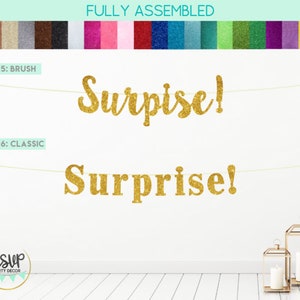 Surprise Banner, Surprise Birthday Banner, Surprise Party Decorations, Surprise Engagement Party, Surprise Anniversary, Surprise Party Decor image 3