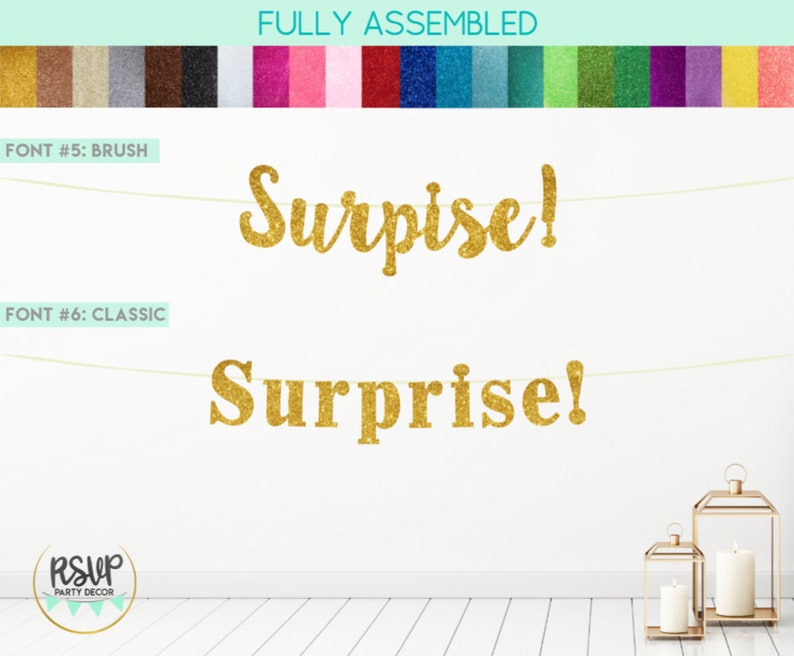 Surprise Banner, Surprise Birthday Banner, Surprise Party Decorations, Surprise Engagement Party, Surprise Anniversary, Surprise Party Decor image 3