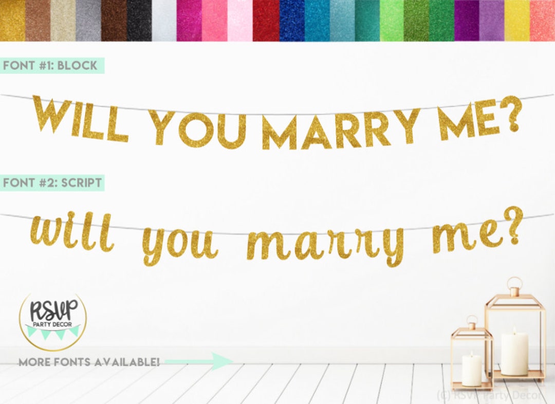 Will You Marry Me Banner, Wedding Proposal Banner, Wedding Banner