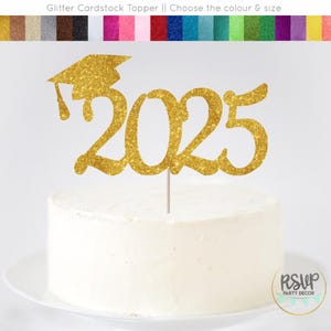 2025 Graduation Cap Cake Topper, Graduation Cake Topper, Class of 2025 Sign, Grad Party Decorations, Graduation Party Supplies, 2025 Grad