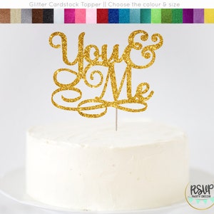 You & Me Cake Topper, You and Me Cake Topper, Romantic Wedding Decorations, Mr and Mrs Sign, Elegant Wedding Cake Topper, Anniversary Topper