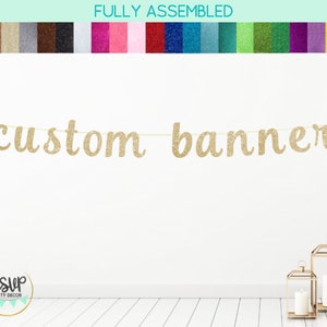 Banner de carta personalizado en fuente de guión, decoraciones de fiesta personalizadas, banner de despedida de soltera personalizado, decoración elegante de fiesta, bunting de nombre personalizado