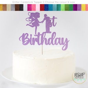 Fairy 1st Cake Topper, Fairy First Birthday Cake Topper, Fairy 1st Birthday Party Decorations, Fairy Party Decor for First Birthday