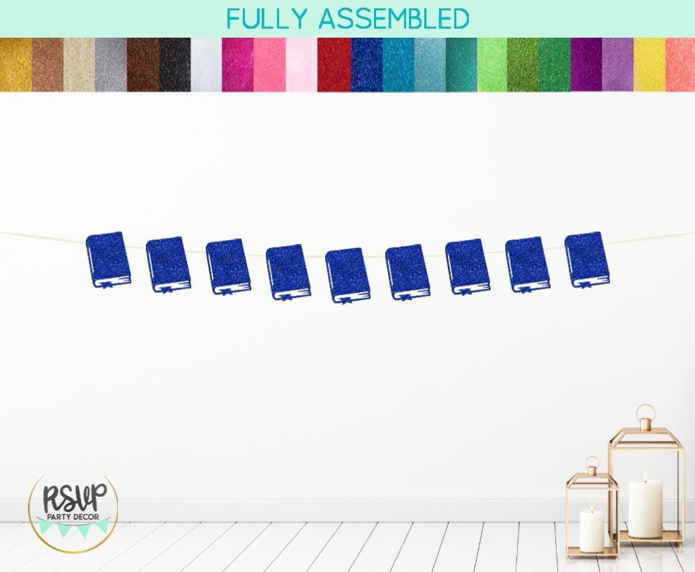 Kit Decorazioni Per Festa A Tema Libro – Serve 20 Ospiti Con Striscione, Piatti, Palloncini, Tovaglia E Topper Per Torta