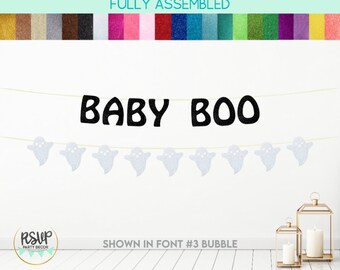 Baby Boo Banner, Halloween Baby Shower Party Decorations, Toddler Birthday, Halloween Gender Reveal Party Decor, October Baby Shower Decor
