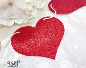 Herz Girlande, Herz Banner, Herz Party Dekoration, Verlobungsbanner, Hochzeitsbanner, Valentinstagsbanner, Brautparty Banner