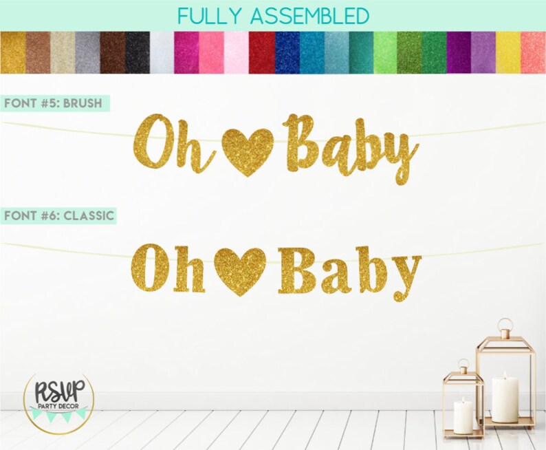 Gender Reveal Party Decor Baby Shower Banner Cute Pregnancy Announcement Oh Baby Banner Baby Photoshoot Baby Shower Party Decorations