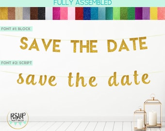 Save The Date Banner, Save The Date Photo Props, Engagement Bunting, We're Engaged Sign, Engagement Party Decor, Engaged Party Decorations
