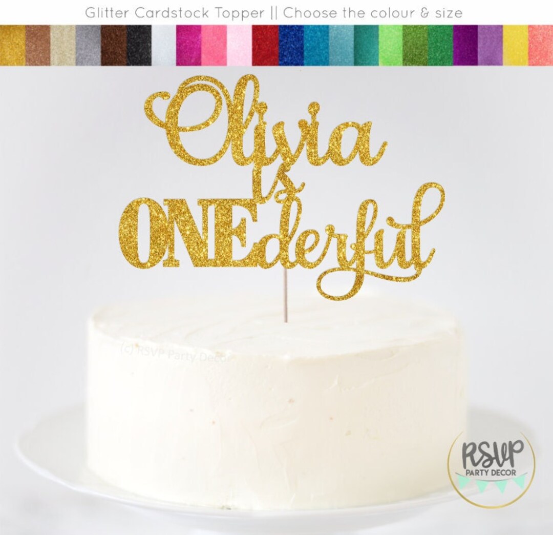Custom Onederful Cake Topper, First Birthday Cake Topper, Miss ...