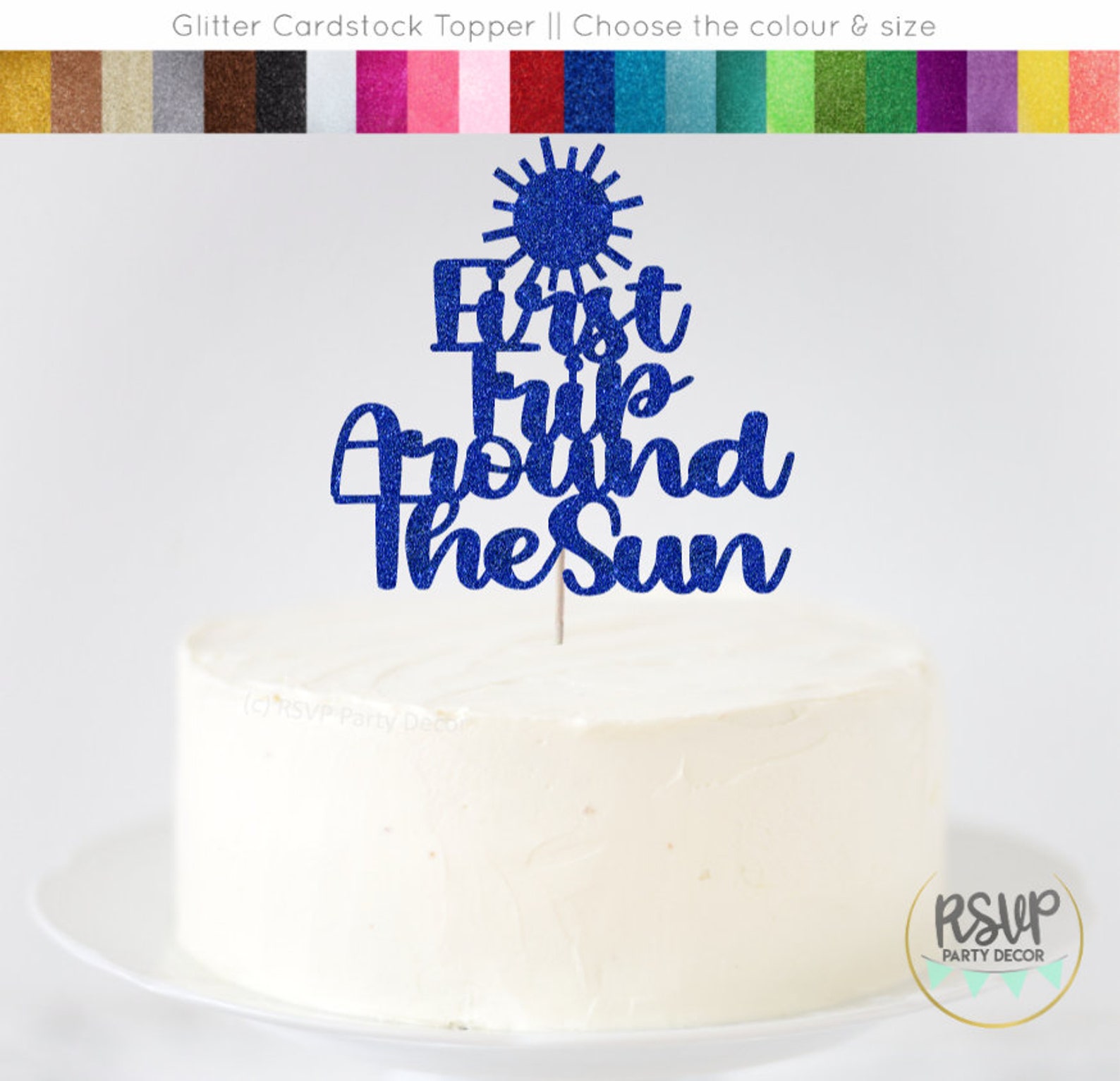 25 Stück First Trip Around The Sun Cake Topper Set – Weltraum-Dekoration Für 1. Geburtstag, Mit Cupcake-Aufsätzen