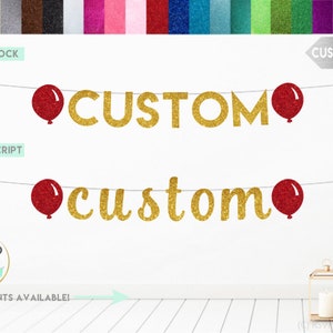 Custom Balloon Banner, Personalized Birthday Banner, Business Grand Opening Decorations, Grand Opening Sign, Birthday Party Decorations