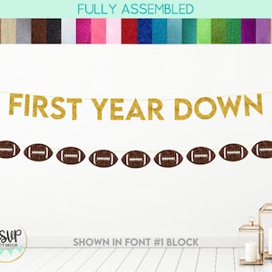 First Year Down Banner, Football 1st Birthday Garland, Football 1st Birthday Party Decor, Boy 1st Birthday Party Decor, Football Cake Smash