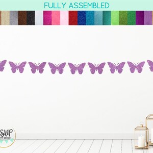 Butterfly Garland, Glitter Butterfly Banner, Fairy Party Decor, Garden Party Decor, Garden Birthday, Garden Shower, Butterfly Birthday image 1