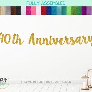 40. Jahrestag Banner, 40. Jahrestag Party Dekoration, Vierzigste Hochzeit Jubiläum Party, 40 Jahre Liebe, Happy 40 Jubiläumsschild