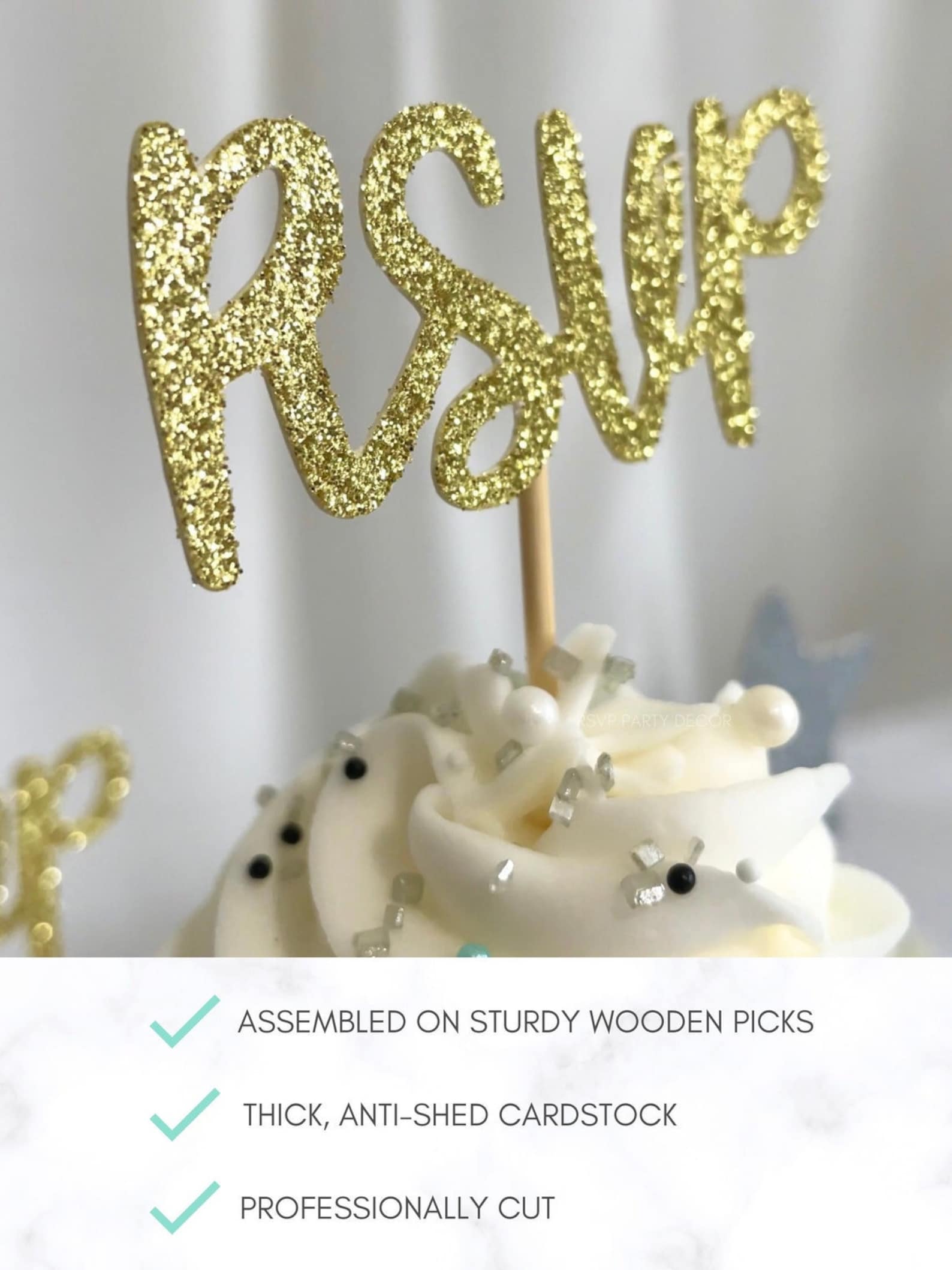 Custom Date Cupcake Toppers, Wedding Cupcake Toppers, Anniversary ...