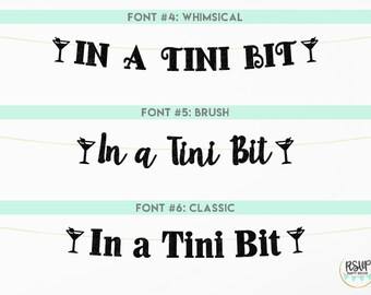 Bride in a Tini Bit | Martini Bachelorette Decorations | Espresso Martini Bridal Shower Banner - Israel