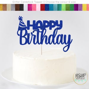Happy Birthday Cake Topper, Birthday Party Decorations, Happy Birthday Sign for Cake, Fun Birthday Decor