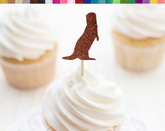 Otter Cupcake Toppers, Otter Birthday Party Decor, Forest Party Decorations, Woodland Birthday Party, Camping Party Decor, Otter Party Decor