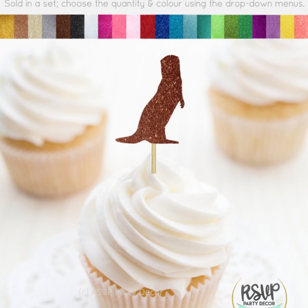 Otter Cupcake Toppers, Otter Birthday Party Decor, Forest Party Decorations, Woodland Birthday Party, Camping Party Decor, Otter Party Decor