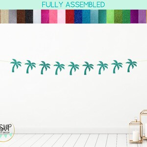 Palm Tree Garland, Palm Tree Banner, Tropical Party Decorations, Hawaiian Theme Party Decor, Luau Birthday Decor, Beach Party Decorations image 4