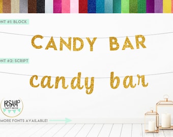 Candy Bar Banner, Candy Bar Sign, Sweet Table Banner, Treats Banner, Sweet Table Decor, Dessert Bar Banner, Dessert Bar Sign, Candy Buffet