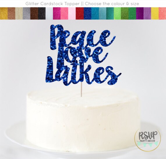Peace Love Latkes Cake Topper, Happy Hanukkah Sign, Hanukkah Party Decor, Mazel Tov Cake Topper, Chanukah Cake Topper, Hanukkah Cake Topper Il_570xn