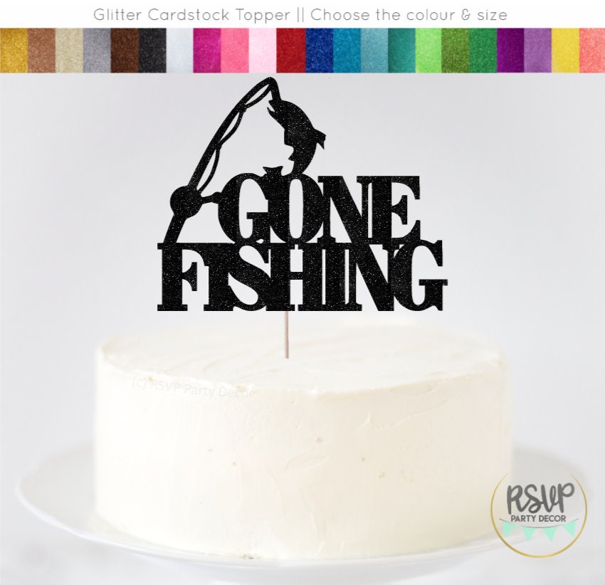 Cake Toppers Retirement Gone Fishing 