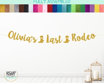 Anpassad Last Rodeo-banderoll, Austin Bachelorette-dekorationer, Last Rodeo Bachelorette, Western Bach-festtillbehör, Nashville-skyltbakgrund