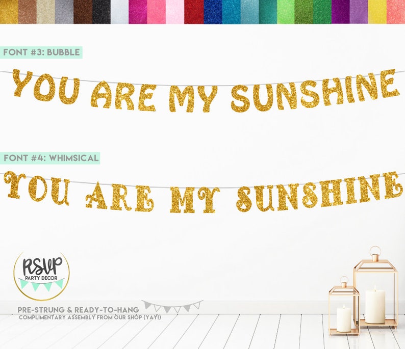 You Are My Sunshine Banner Sunshine Party Decorations You Etsy