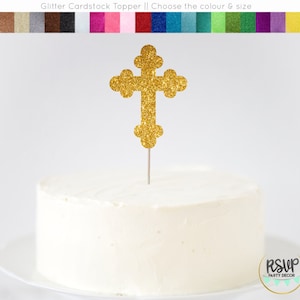 Cross Cake Topper, Baptism Cake Topper, Communion Cake Topper, Confirmation Cake Topper, Christening Cake Topper, Religious Party Decor