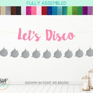 Let&#39;s Disco Banner, Disco Ball Garland, Disco Cowgirl Bachelorette Party Decorations, Disco Birthday Party Decor, 70s Themed Party Supplies