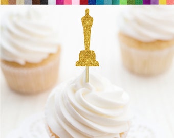 Movie Award Cupcake Toppers, Hollywood Themed Party Decor, Film School Graduation, Movie Birthday Party Decor, Cinema Birthday Decorations