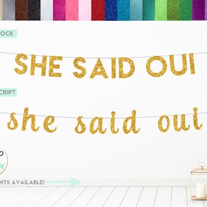 She Said Oui Banner, Glitter She Said Oui Sign, Paris Themed Bridal Shower Decorations, French Bridal Shower, Paris Engagement Party