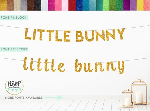 Little Bunny Banner Bunny Baby Shower Decorations Little Bunny