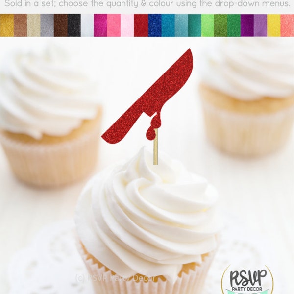 Knife Cupcake Toppers Etsy