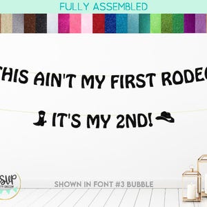 This Ain&#39;t My First Rodeo It&#39;s My 2nd Banner, Western 2nd Birthday Decorations, Rodeo Second Birthday Decor, Cowboy 2nd Birthday Party Decor