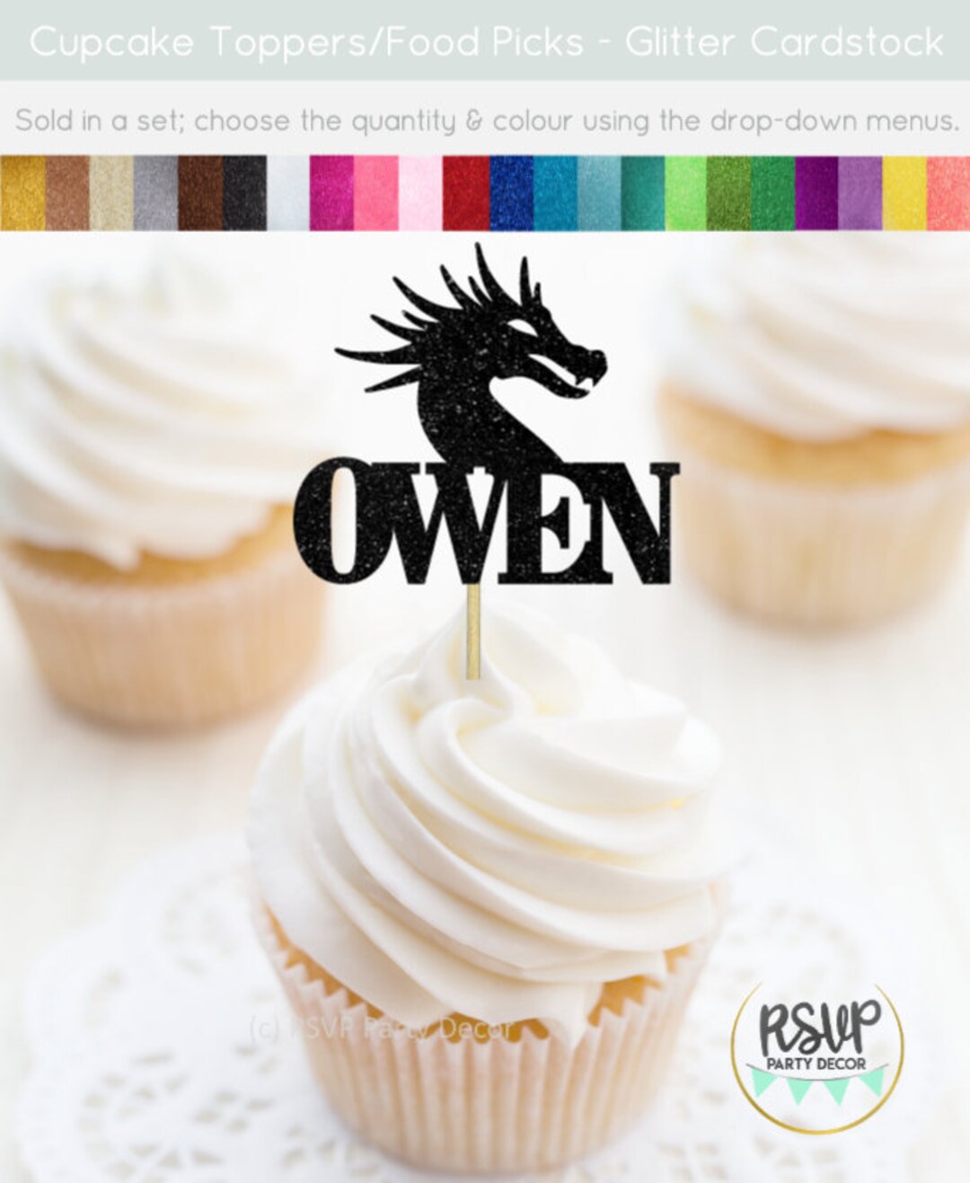 Aazon.co: Rsstarxi 36 Pack Dragon Cupcake Toppers Dragon Baby Shower Aazon.co: Rsstarxi 36 Pack Dragon Cupcake Toppers Dragon Baby Shower