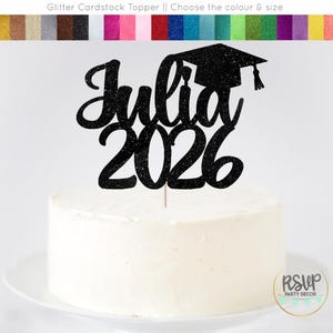 Custom Graduation Name 2026 Cake Topper, Grad Cake Topper, School Graduate Decoration, Personalized Cake Sign, Congrats Graduate Centerpiece