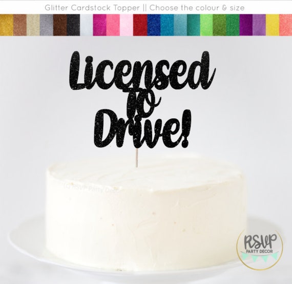 Licensed to Drive Cake Topper Driver's License Cake Etsy