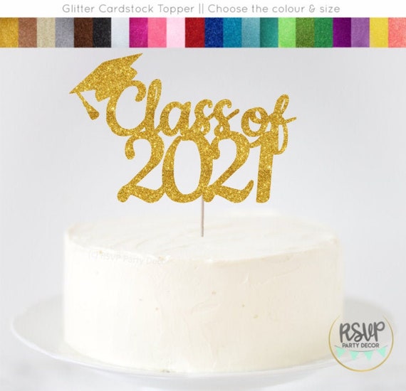 Class of 2021 Cake Topper, 2021 Graduation Cake Topper, Graduation Party Decor, Happy Graduation Cake Topper, Grad Decor, Grad 2021 Il_570xn