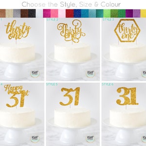 Thirty One Cake Topper, 31 Cake Topper, Thirtyone Cake Topper, Thirty-One Cake Topper, 31 Birthday Decor, 31st Decorations, 31st Anniversary