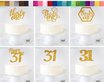 Thirty One Cake Topper, 31 Cake Topper, Thirtyone Cake Topper, Thirty-One Cake Topper, 31 Birthday Decor, 31st Decorations, 31st Anniversary